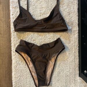 Gnash Swim Chocolate Brown Bikini - Never Worn